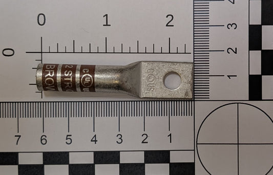 Double crimp non-insulated copper grounding rectangular lugs